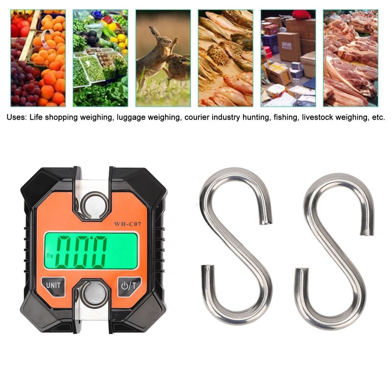 Digital Fishing Scale Multifunction 0.2kg to 100kg Portable Electronic Hook