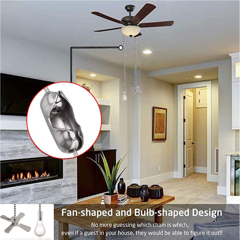 Akahttbn Ceiling Fan Pull Chain Ornaments Extension Chains with Decorative