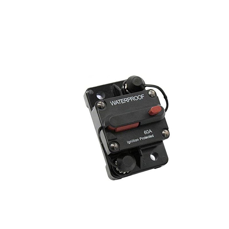 zmart 60A Waterproof Circuit Breaker Fuse Reset 12-48V DC Car