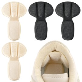 Back of Heel Cushion Pads, 4Pcs Mesh Adhesive Heel Grips Inserts for Boots, Loose Shoes Too Big, Reusable Heel Guards Liners for Women Men, Anti Blister Shoe Liners Heel Protectors