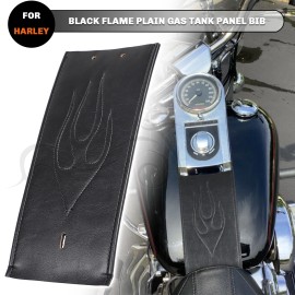 Unbranded Gas Tank Panel Bib PU Leather For Harley Dyna Wide Glide Softail Springer FXSTS