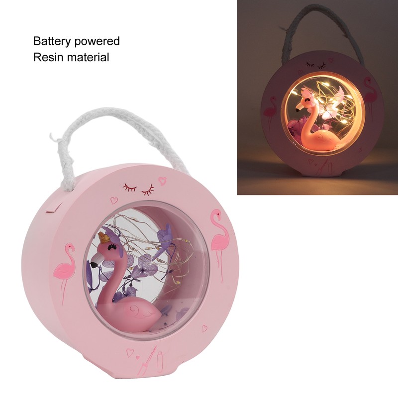 Flamingo Lamp Wall Mountable Double Sided Transparent Romantic Battery Powered