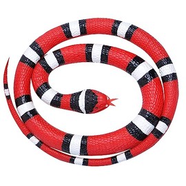 Wild Republic Scarlet Snake, Rubber Snake Toy, Gifts for Kids, Educational Toys, 46"
