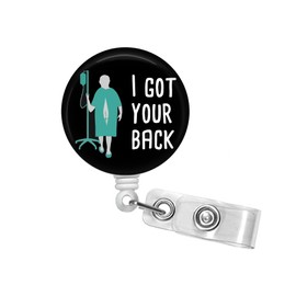 I got Your Back Badge Reel - Cute Badges - Cute Badge Reel - Funny Badge Reels - Retractable ID Badge Holder - Retractable Badge Reel #219