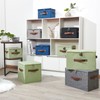 VinneGenzz Storage Bins Boxes with Zipper Lid Combination Lock PU