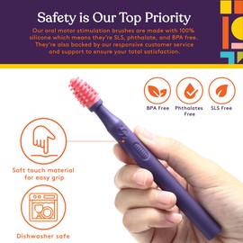 Special Supplies Sensory Mouth Brushes and Oral Stimulation Tools for Kids and Adults, Wake Up Mouth for Desensitization, Soft, Flexible, Textured Silicone (6 Pack)