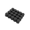 Motoforti 20pcs Black 17mm Car Wheel Nut Lug Hub Covers