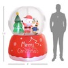BEROXII 5.5FT Christmas Inflatable Crystal Ball with Santa Claus, Reindeer