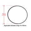 Rtrhinotuning 75mm Black Wheel Center Cap Rubber O-Rings Set 4