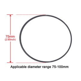 Rtrhinotuning 75mm Black Wheel Center Cap Rubber O-Rings Set 4 PCS Rubber O Ring Kit for 75-100mm Clip to Clip Diameter