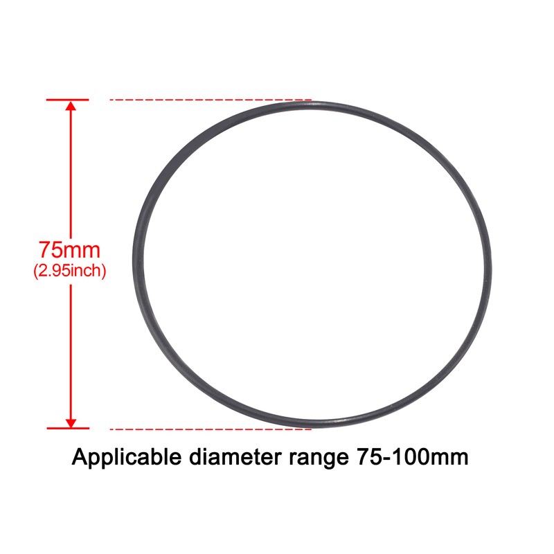 Rtrhinotuning 75mm Black Wheel Center Cap Rubber O-Rings Set 4