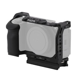 TILTA Full Camera Cage for Sony ZV-E1 Cold Shoe Receiver, NATO Rail, M3 Screw for Lens Support, 1/4"-20 Screw with Positioning Point - Black TA-T35-FCC-B