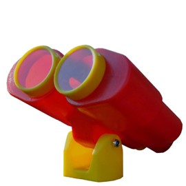 Large Binoculars for Play Tower, Swivel and Rotate - Red