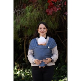moby baby co. Sling -%100 Pamuk - Wrap - Bebek Taşıma Şalı (Lacivert, 450cm x50cm)