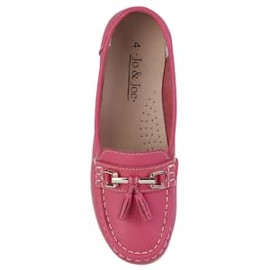 Jo & Joe Women Leather Flat Loafer Ladies Casual Comfy Slider Low Wedge Heel Work Shoes Watermelon Size 5