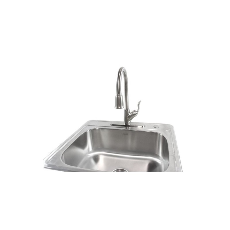 eModernDecor Inc. 25 Inch Top-Mount/Drop-In Stainless Steel Kitchen Island/Bar Sink