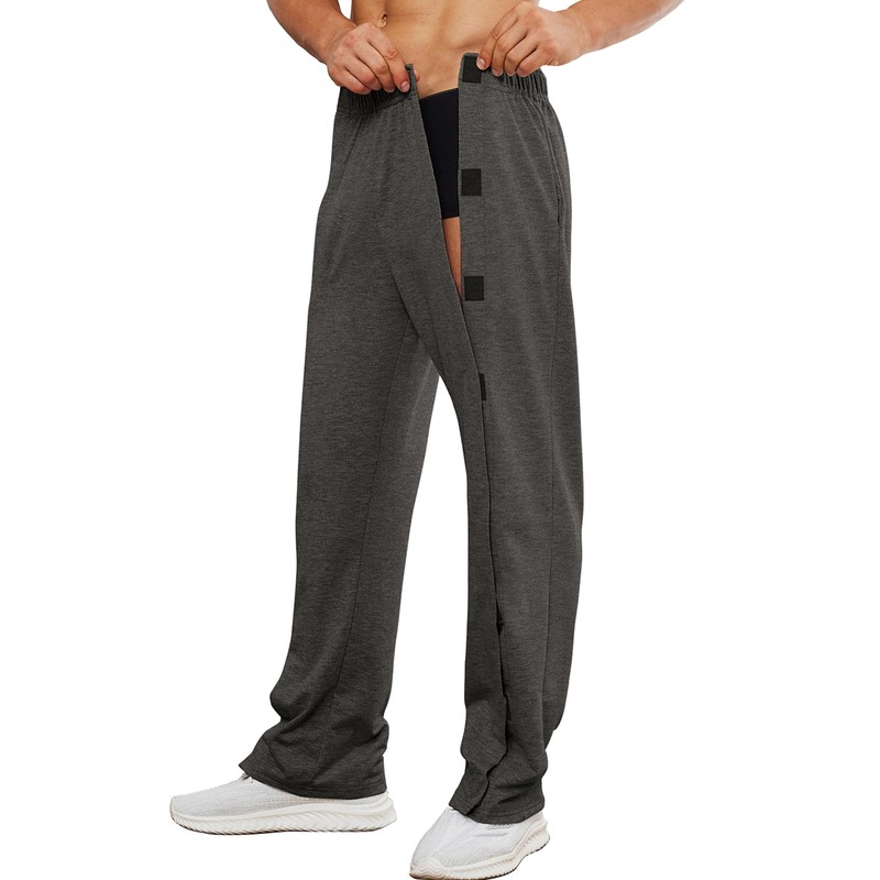 Deyeek Tear Away Pants for Men Open Bottom Wide Leg