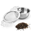 Filter Tea Mesh Fine Mesh Tea Strainers with Bowl Stainless
