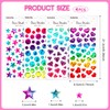 Stickers 3D for Children Girls, 4 Sheets 168 Pieces Colourful