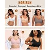 HORISUN Bra for Women, Non Wired Seamless Wireless Push Up