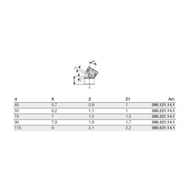 Geberit Silent-PP 390521141 Pipe Bend with Sleeve 30 Degrees DN 110