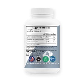BioInnovations Pharmacal Bio-D3 Plus Boron Vitamin K2 Magnesium & Zinc-Supports Cardiovascular Nerves Muscles Bone Teeth Gums Immune Health Tissue Repair Balance Hormones Metabolism 60 Veggie caps