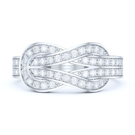 PRSTANI Sterling Silver Tie the Love Knot Full of Simulated Round Brilliant Cut Diamonds Promise Ring Wedding Band (6.5)