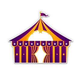 Circus Tent - 3" Vinyl Sticker - for Car Laptop I-Pad Phone Helmet Hard Hat - Waterproof Decal