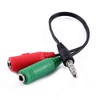 3.5mm Stereo Splitter Audio to Mic Headset Jack Plug Adapter