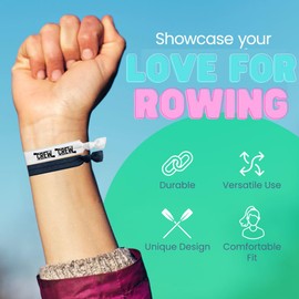 SportyBella Crew Hair Ties Set – 6-Pack No-Crease Elastic Bands for Rowers, Teams, or Supporters – Includes Crew-Themed and Stylish Accent Ties – Soft & Stretchy Hair Accessories