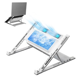 ZenCT CT256 Laptop Cooling Pad (2025 New, Semiconductor + Powerful Fan Cooling / Up to 6°C), Peltier Cooling Stand, 4 Levels of Height, 2 Levels of Air Adjustment, Adjustable Air, Laptop Cooler