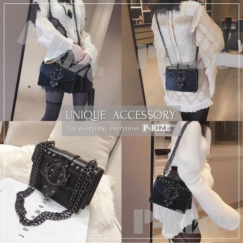 P-Rize Mine Style Square Bag, Women's, Small, Mini, Shoulder Bag,