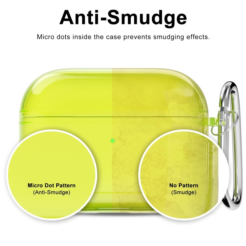Svanove for Airpods Pro 2 Case Clear Hard Plastic, Transparent