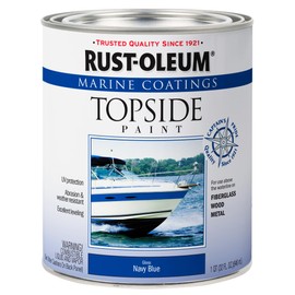 Rust-Oleum 396958 Marine Coatings Topside Paint, Quart, Gloss Navy Blue