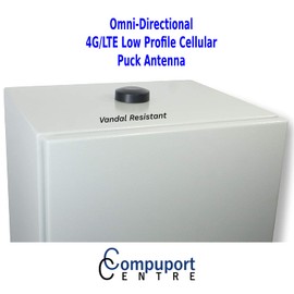 CompuPort 5G LTE Puck Antenna (Permanent Mount) with 3' Dual Diversity SMA Male Connector Cables Compatible with: DIGI, Sierra, Cradlepoint, Cisco, Microhard 3G 4G Wireless Modem