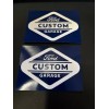 Ford DECAL FOR FORD CUSTOM Garage 2PC Sticker SET 3.5"X2.5"