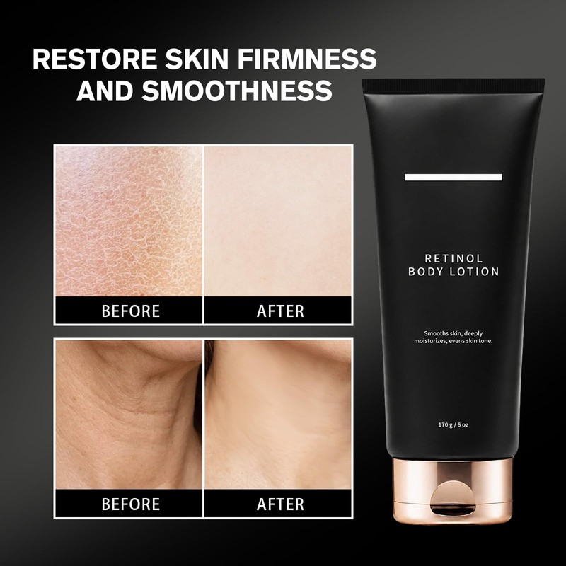 Retinol Body Lotion, Firming Body Cream with Ceramides & Shea