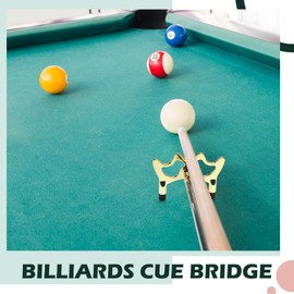 Skylety Pool Cue Snooker Stick Pool Table Accessories Retractable Silicone Billiards Cue Rest with Removable Low Brass Bridge Head