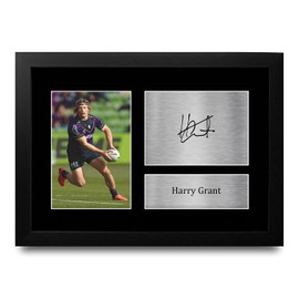 HWC Trading Harry Grant Melbourne Storm Gifts Printed Signed Autograph Picture for Rugby League Fans - A4 Framed