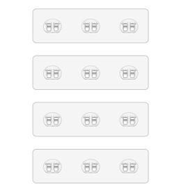 Spiglamm 4 Pack Shower Caddy Adhesive Hooks Replacement, Shower Shelf Adhesive Replacement, Strong Adhesive Shower Hooks for Shower Caddy Shelves Rack Basket Holder