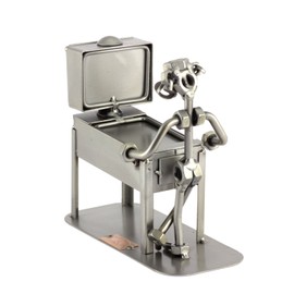 Steelman24 I Nuts and bolts sculpture Pinball With Personal Engraving I Handmade ornaments I I Metal figurine