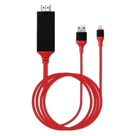 Adapter Cable Type C to High Definition Multimedia Interface Cable Adapter PVC Copper for Phone Laptop Red