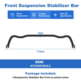 Upgrade Front Suspension Stabilizer Bar 55398938AC Compatible with 2009-2010 Dodge Ram 1500,2011-2018 Ram 1500,2019-2022 Ram 1500 Classic 4WD