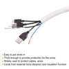 sourcing map Split Wire Loom Tubing PE Corrugated Pipe Conduit