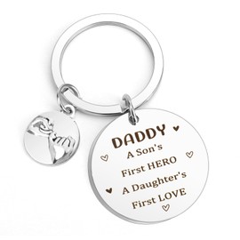 fiszdovb Dad Birthday Gifts for Daddy from Daughter,Best Daddy Birthday Gifts Father Papa Fathers Day Christmas Xmas Presents for Dad from Son Valentines Dads Day Presents for Dads Gift Ideas Keyring