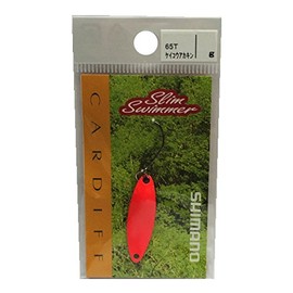 Shimano TR-0020 Cardiff Slim Swimmer Spoon, 0.1 oz (3.5 g), Fluorescent Red Gold