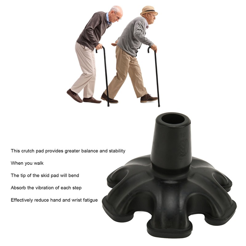 Cane Tip 6 Support Feet Shock Absorption Anti Slip Traction