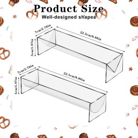 4 Pcs Clear Cracker Tray for Serving Rectangular Cracker Holder Acrylic Serving Tray Food Display Stands for Party Biscuit Cracker Dish Charcuterie Board Platter for Wedding Home Party Events