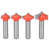4Pcs Woodworking Router Bits Set 8 Shank SharpenNosed Engraving Machines