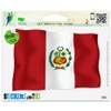 Peru Flag Vinyl Car Bumper Window Sticker 3" x 2"